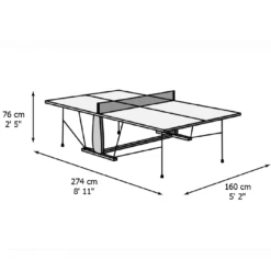 Cornilleau Cornilleau 300 Grey Indoor Table Tennis Table 6 Cornilleau Cornilleau 300 Grey Indoor Table Tennis Table -SNOOKER - POOL Store 110101Dimensions 018323c3 fc46 43bb 873f d2d13a3f77b8