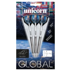 Unicorn Unicorn Global Tom Sykes 90% Tungsten 22g Darts -SNOOKER - POOL Store 11341 TS STEEL GLOBAL CARTON 25