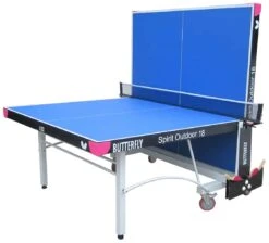 Butterfly Butterfly Spirit 18 Blue Outdoor Rollaway Table Tennis Table -SNOOKER - POOL Store 1300548BL Spirit 18 PB