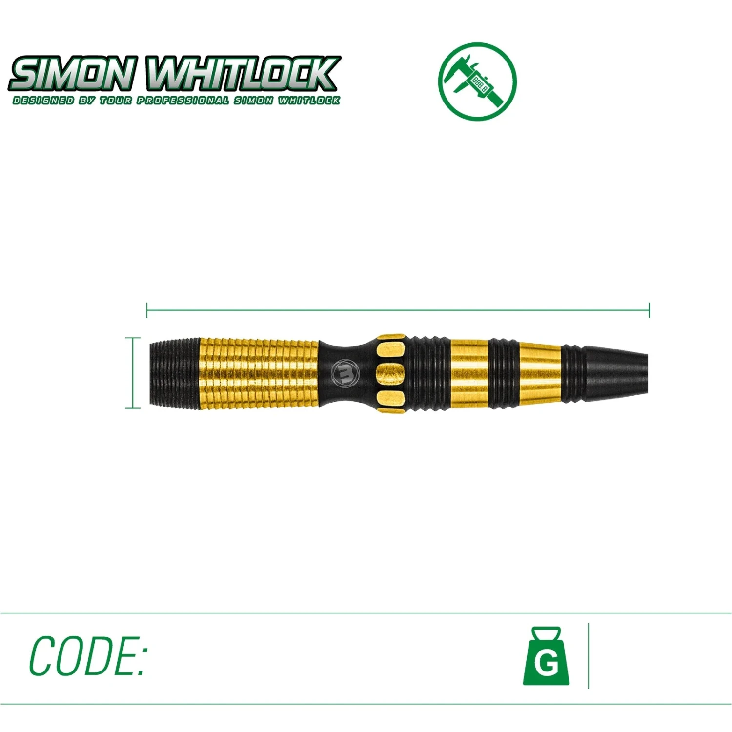 Winmau Winmau Simon Whitlock Onyx AU 23g Darts 5 Winmau Winmau Simon Whitlock Onyx AU 23g Darts - Image 5