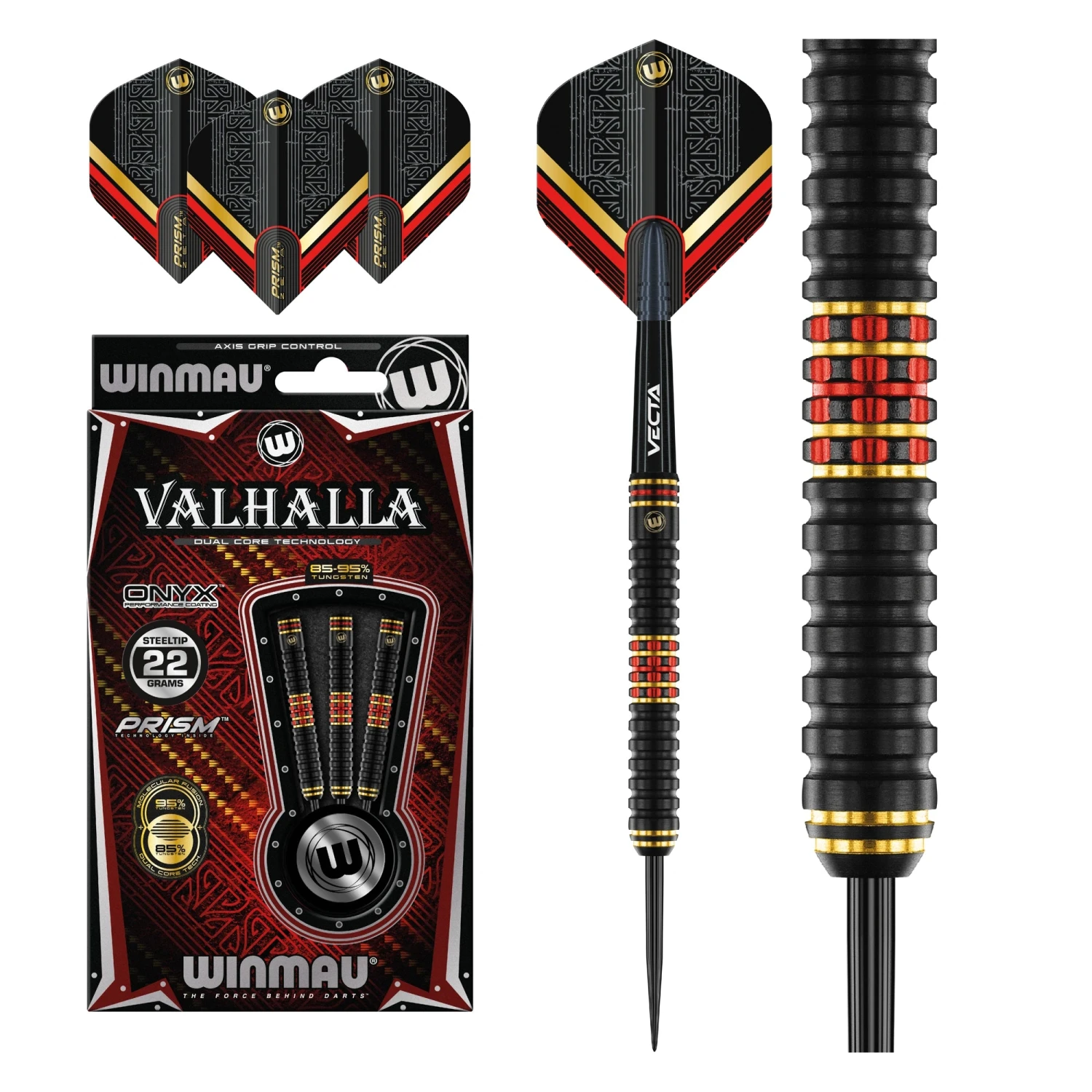 Winmau Winmau Valhalla 85/95% Tungsten Alloy Darts With Dual Core Technology 22G 4 Winmau Winmau Valhalla 85/95% Tungsten Alloy Darts With Dual Core Technology 22G - Image 4