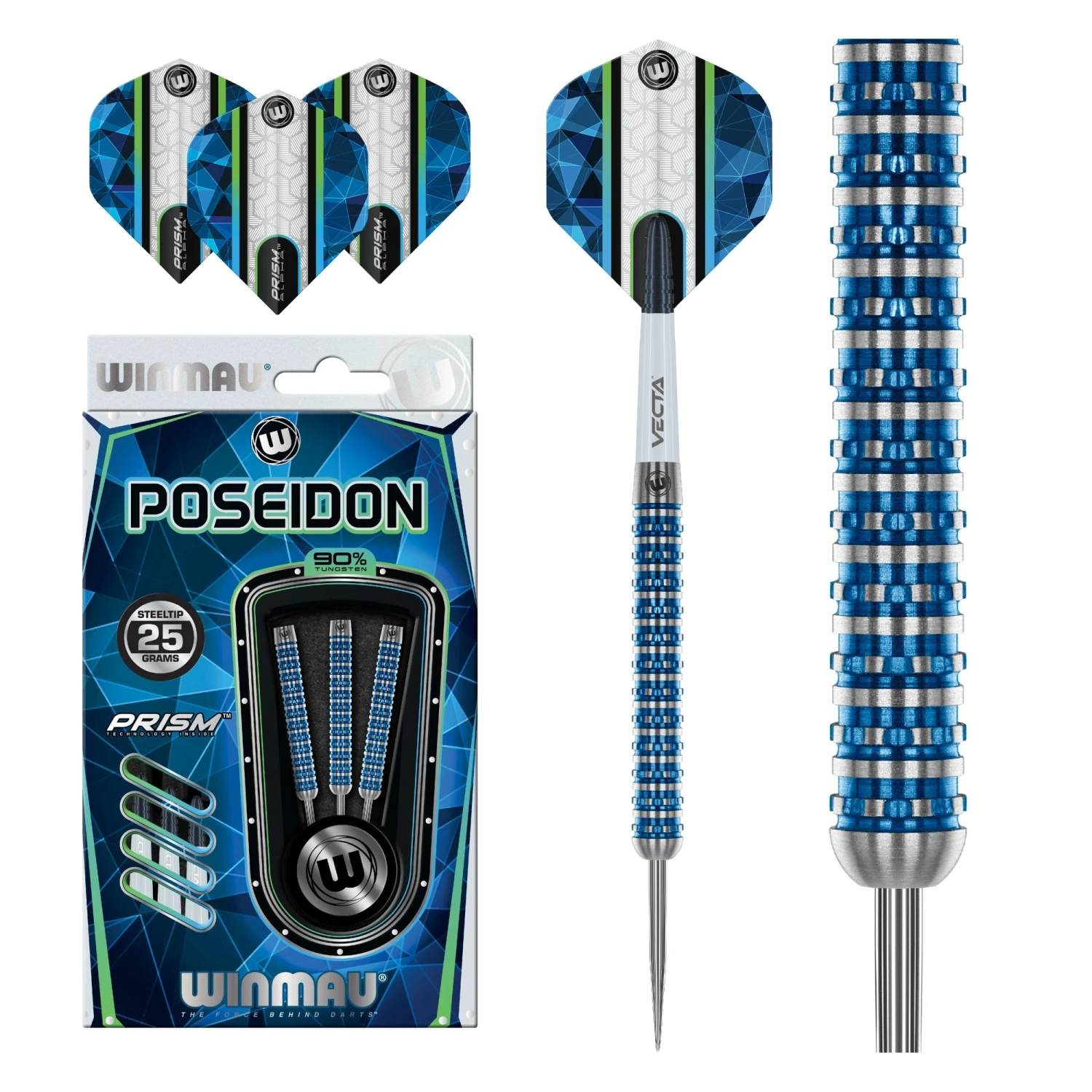 Winmau Winmau Poseidon 90% Tungsten Darts 25G 4 Winmau Winmau Poseidon 90% Tungsten Darts 25G - Image 4