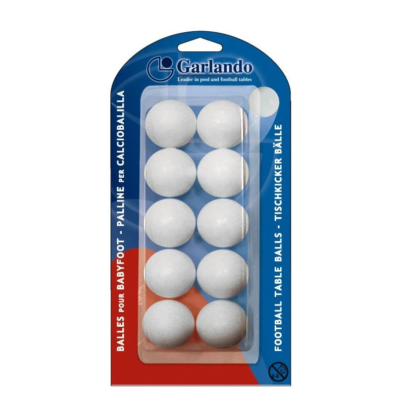 Garlando Garlando White Table Footballs - 10 Pack 1 Garlando Garlando White Table Footballs - 10 Pack