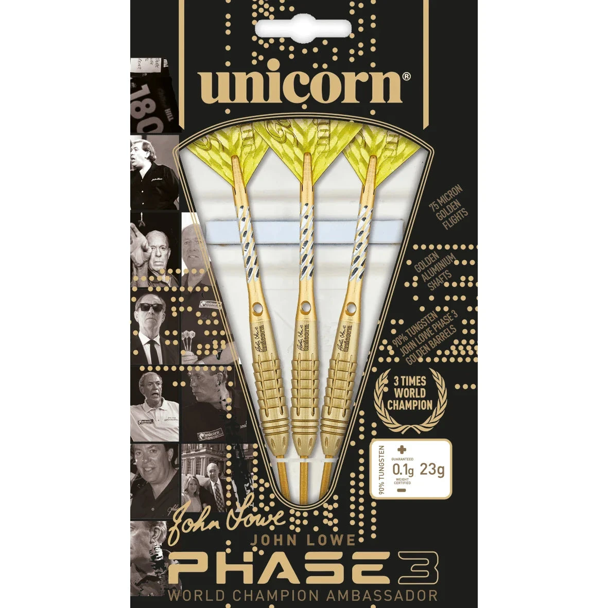 Unicorn Unicorn John Lowe World Champion Ambassador Phase 3 25g Darts 3 Unicorn Unicorn John Lowe World Champion Ambassador Phase 3 25g Darts - Image 3