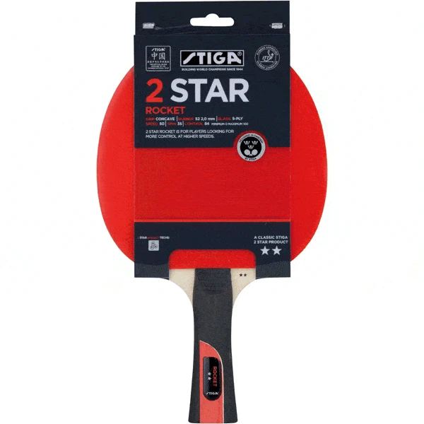 Stiga Stiga 2 Star Rocket Table Tennis Bat 1 Stiga Stiga 2 Star Rocket Table Tennis Bat