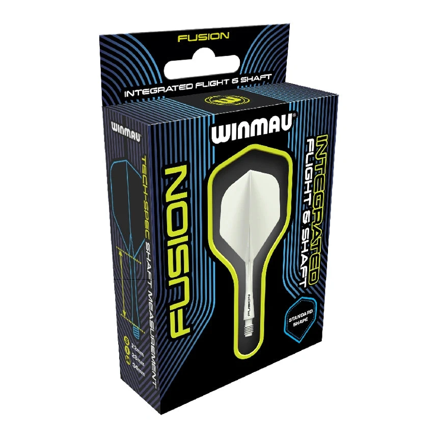 Winmau Winmau Fusion Integrated Flight & Shaft Solid White 4 Winmau Winmau Fusion Integrated Flight & Shaft Solid White - Image 4