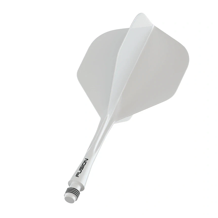 Winmau Winmau Fusion Integrated Flight & Shaft Solid White 2 Winmau Winmau Fusion Integrated Flight & Shaft Solid White - Image 2