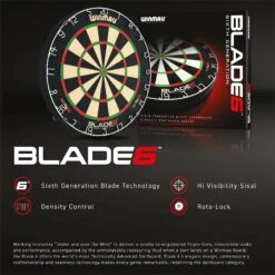 Winmau Winmau Blade 6 Dartboard -SNOOKER - POOL Store 9594098 Blade6 v2 five