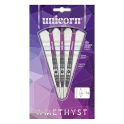 Unicorn Unicorn Amethyst (2) 90% Tungsten 19g Darts -SNOOKER - POOL Store AmethystSteel2Box