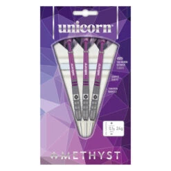 Unicorn Unicorn Amethyst (3) 90% Tungsten 22g Darts -SNOOKER - POOL Store AmethystSteel3Box