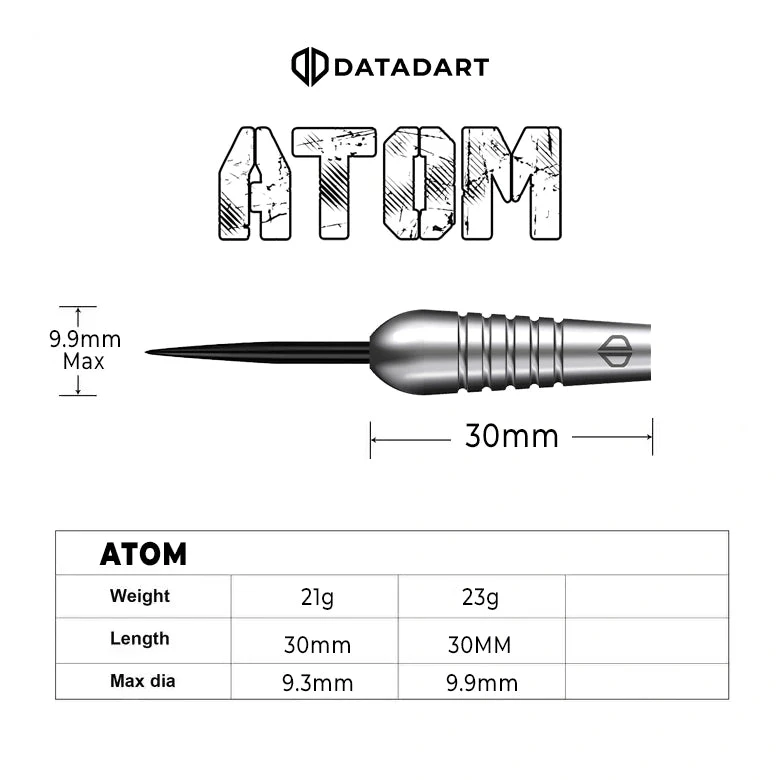 DataDart DataDart Atom 90% Tungsten 21g Darts 3 DataDart DataDart Atom 90% Tungsten 21g Darts - Image 3