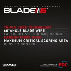 Winmau Winmau Blade 6 Triple Core Dartboard -SNOOKER - POOL Store Blade6TC PDC Image 9