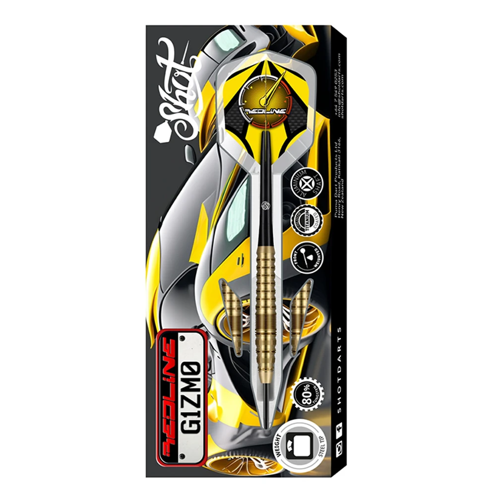 Shot Shot Redline G1ZM0 Steel Tip Darts 80% Tungsten Steel Barrels 23g 3 Shot Shot Redline G1ZM0 Steel Tip Darts 80% Tungsten Steel Barrels 23g - Image 3