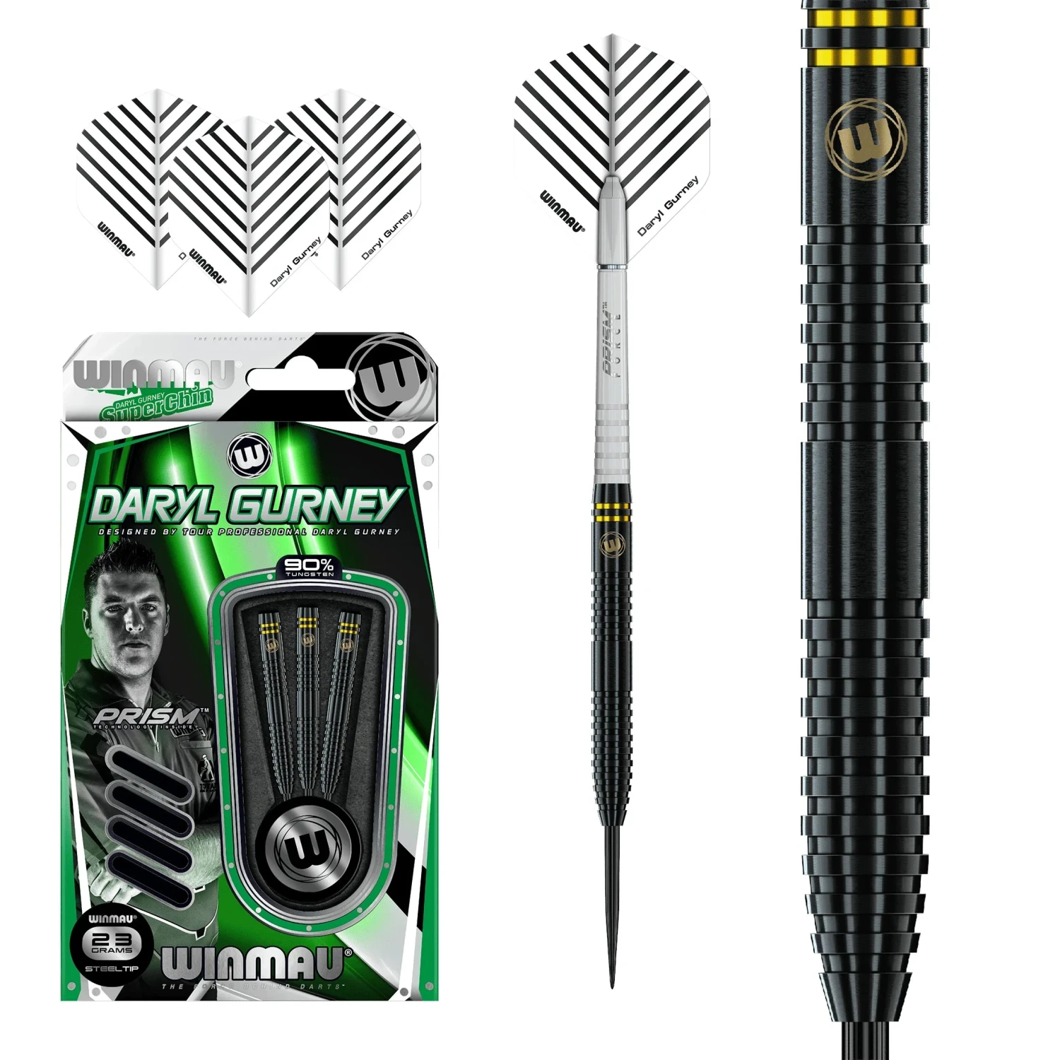 Winmau Winmau Daryl Gurney Black Edition 23g Darts 2 Winmau Winmau Daryl Gurney Black Edition 23g Darts - Image 2