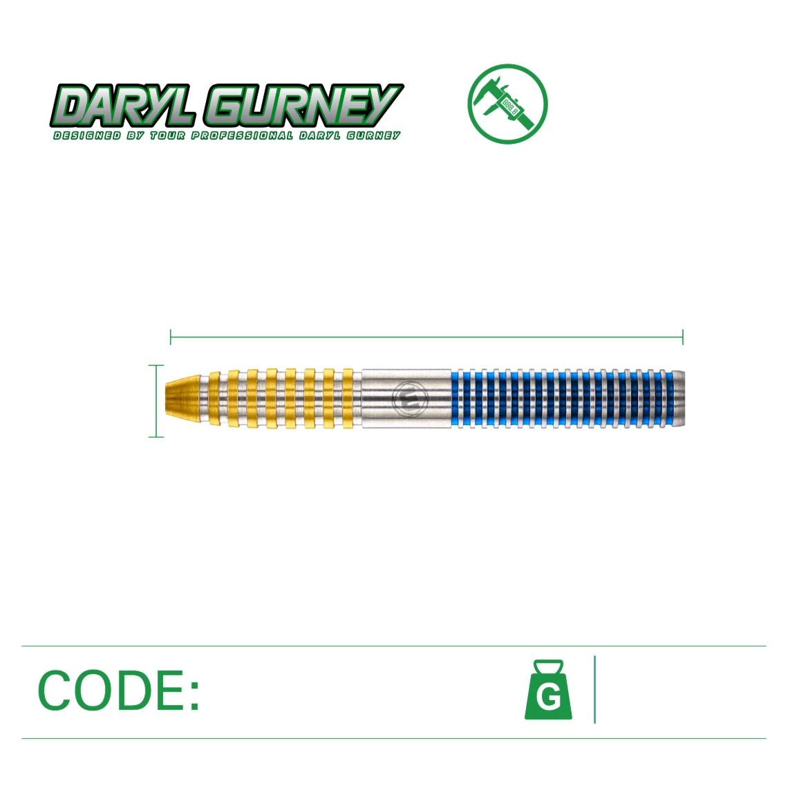 Winmau Winmau Daryl Gurney SC 1.0 Series 90% Tungsten Steel Tip Darts 23g 4 Winmau Winmau Daryl Gurney SC 1.0 Series 90% Tungsten Steel Tip Darts 23g - Image 4