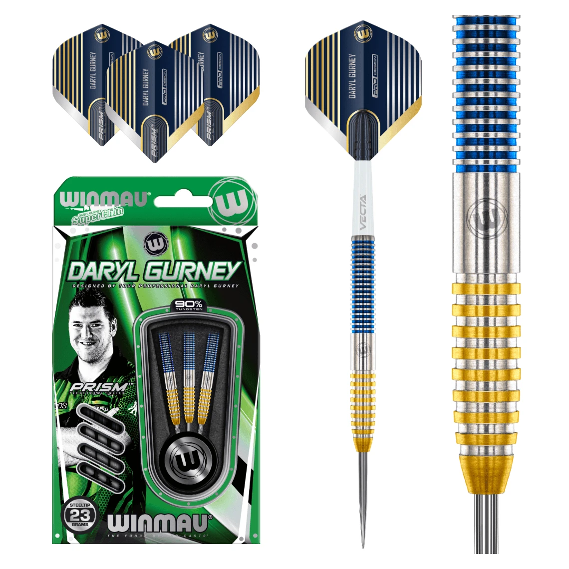 Winmau Winmau Daryl Gurney SC 1.0 Series 90% Tungsten Steel Tip Darts 23g 5 Winmau Winmau Daryl Gurney SC 1.0 Series 90% Tungsten Steel Tip Darts 23g - Image 5