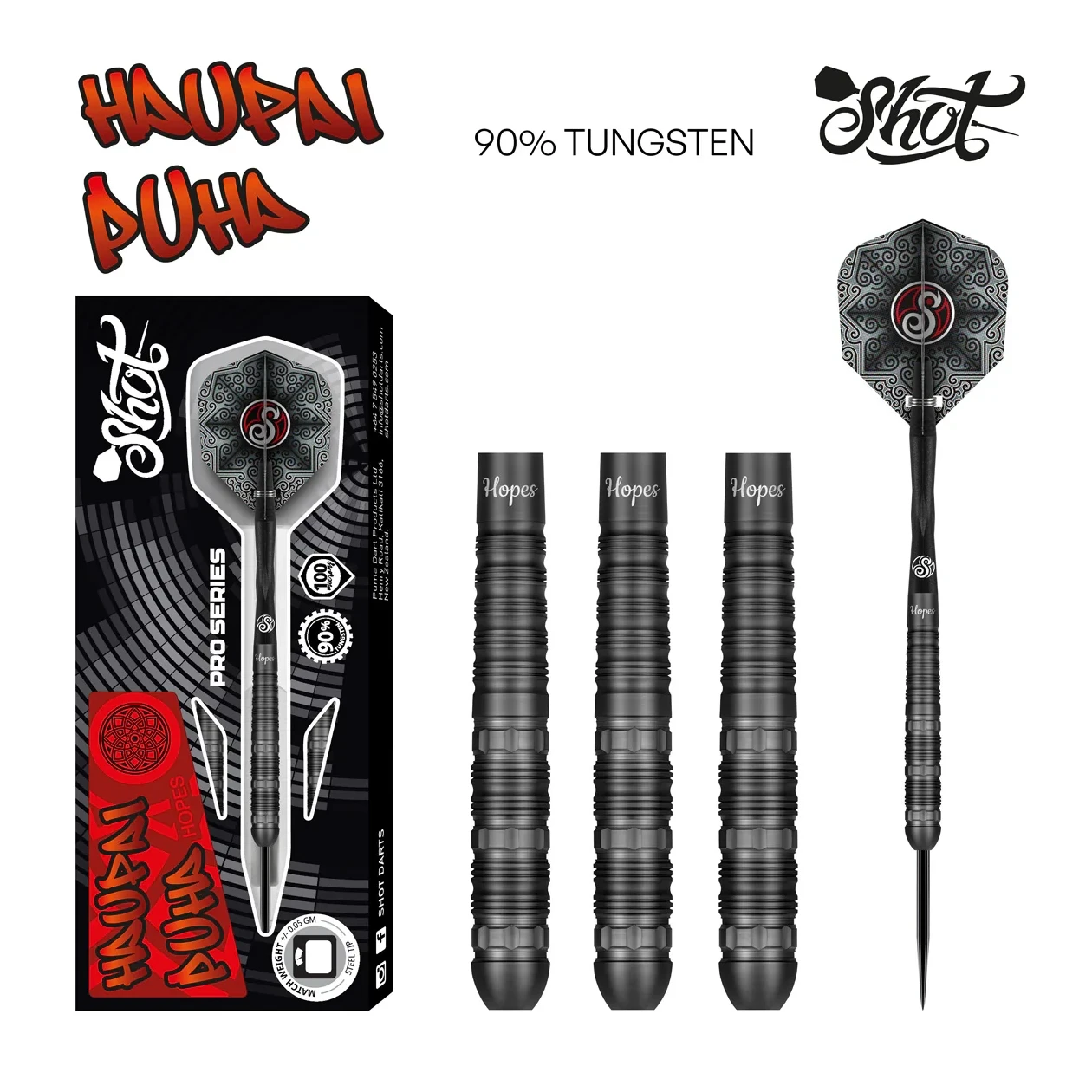 Shot Shot Pro Series Haupai Puha 2.0 Steel Tip Dart Set 90% Tungsten 24g 5 Shot Shot Pro Series Haupai Puha 2.0 Steel Tip Dart Set 90% Tungsten 24g - Image 5