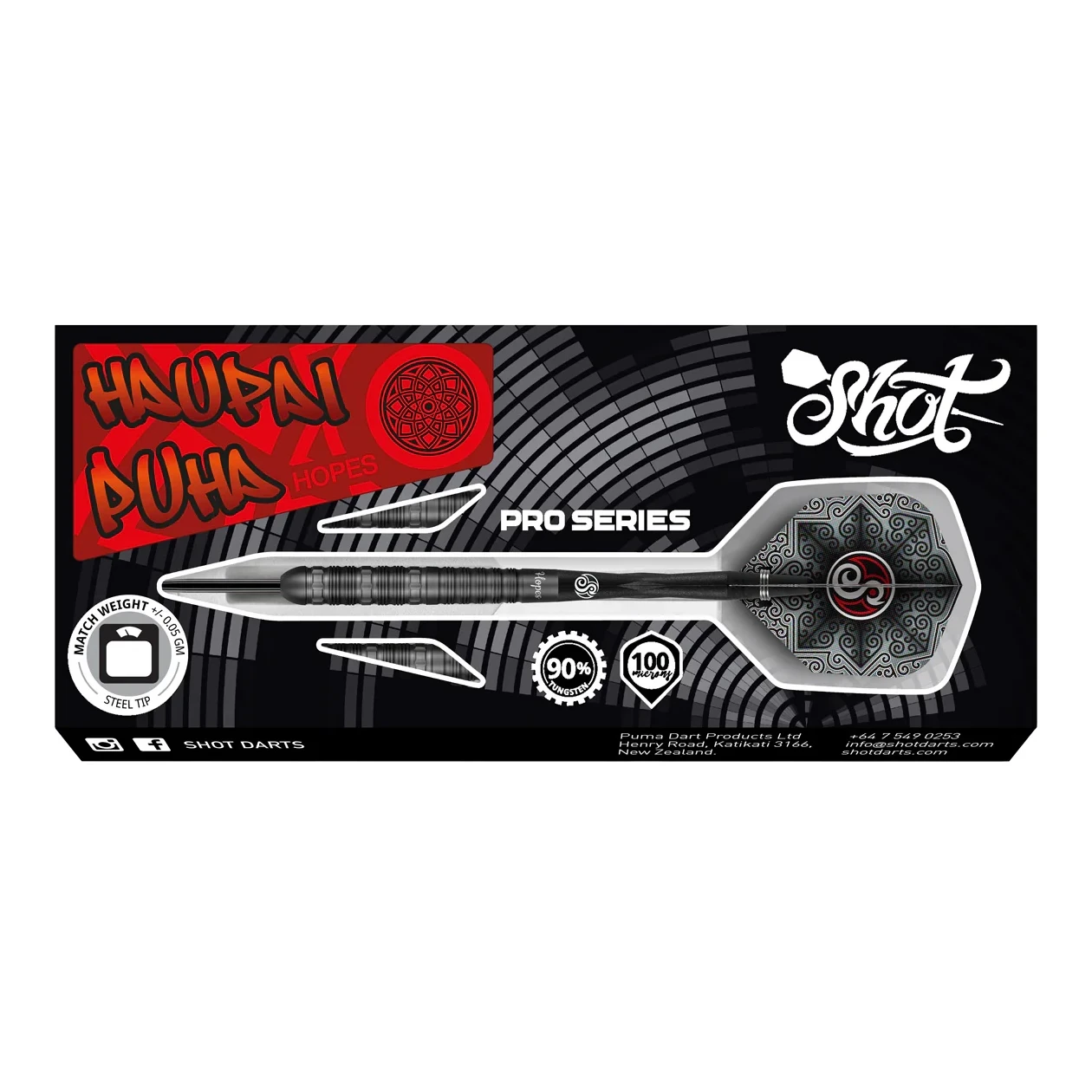 Shot Shot Pro Series Haupai Puha 2.0 Steel Tip Dart Set 90% Tungsten 24g 4 Shot Shot Pro Series Haupai Puha 2.0 Steel Tip Dart Set 90% Tungsten 24g - Image 4