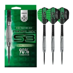 Harrows Harrows Dimplex S3 Bomb 90% Steel Tip Darts 25g -SNOOKER - POOL Store Harrows Dimplex Bomb Steel Image 1