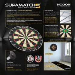 Nodor Nodor Supamatch 5 Dartboard -SNOOKER - POOL Store Nodor Supamatch5 e