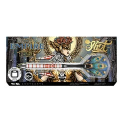 Shot Shot Roman Empire Juno Steel Tip Dart Set – 90% Tungsten Barrels 27g -SNOOKER - POOL Store RJST Roman Juno ST Pack Outer