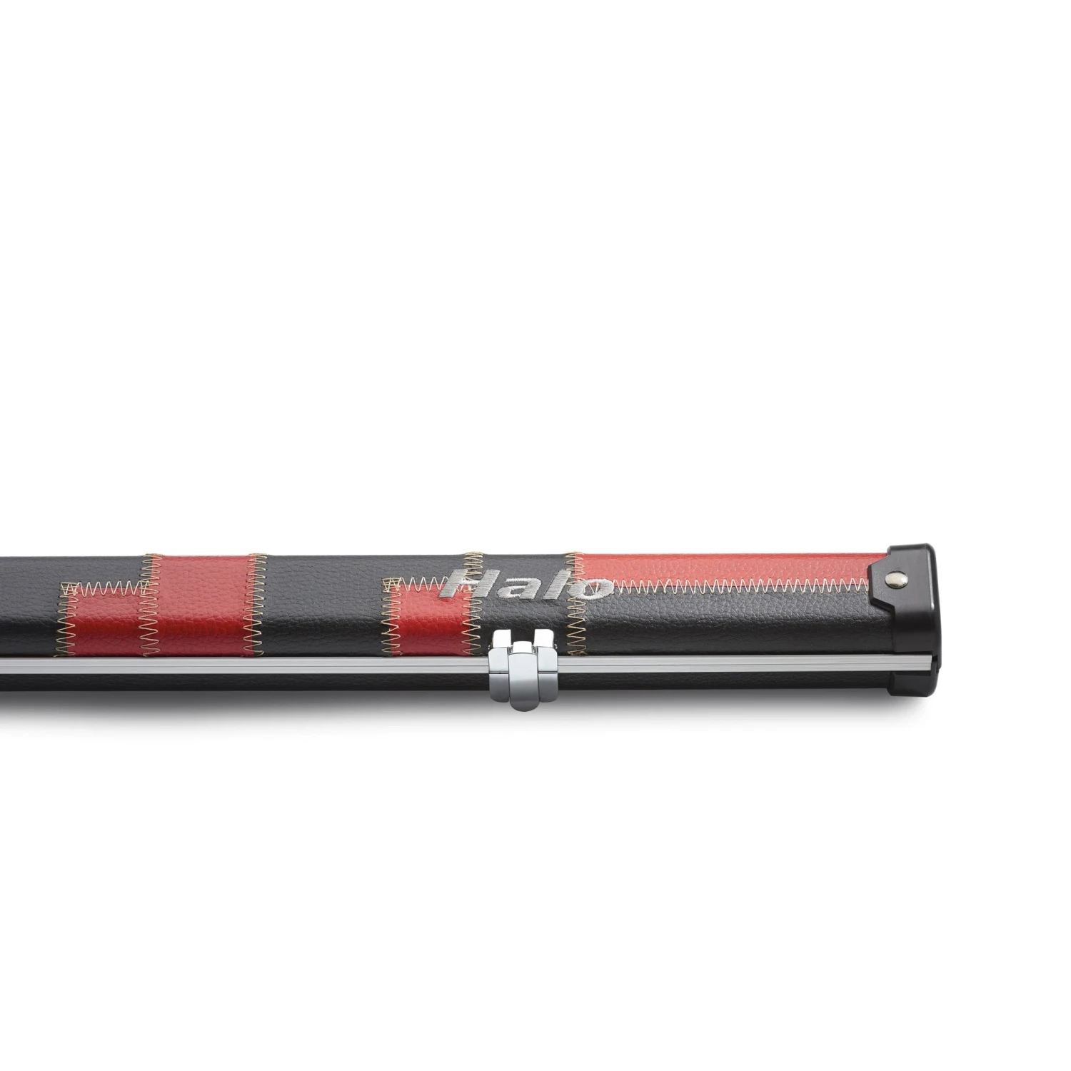 Peradon Peradon Halo 1 Piece Snooker Black Red Patch Slim Cue Case 2 Peradon Peradon Halo 1 Piece Snooker Black Red Patch Slim Cue Case - Image 2