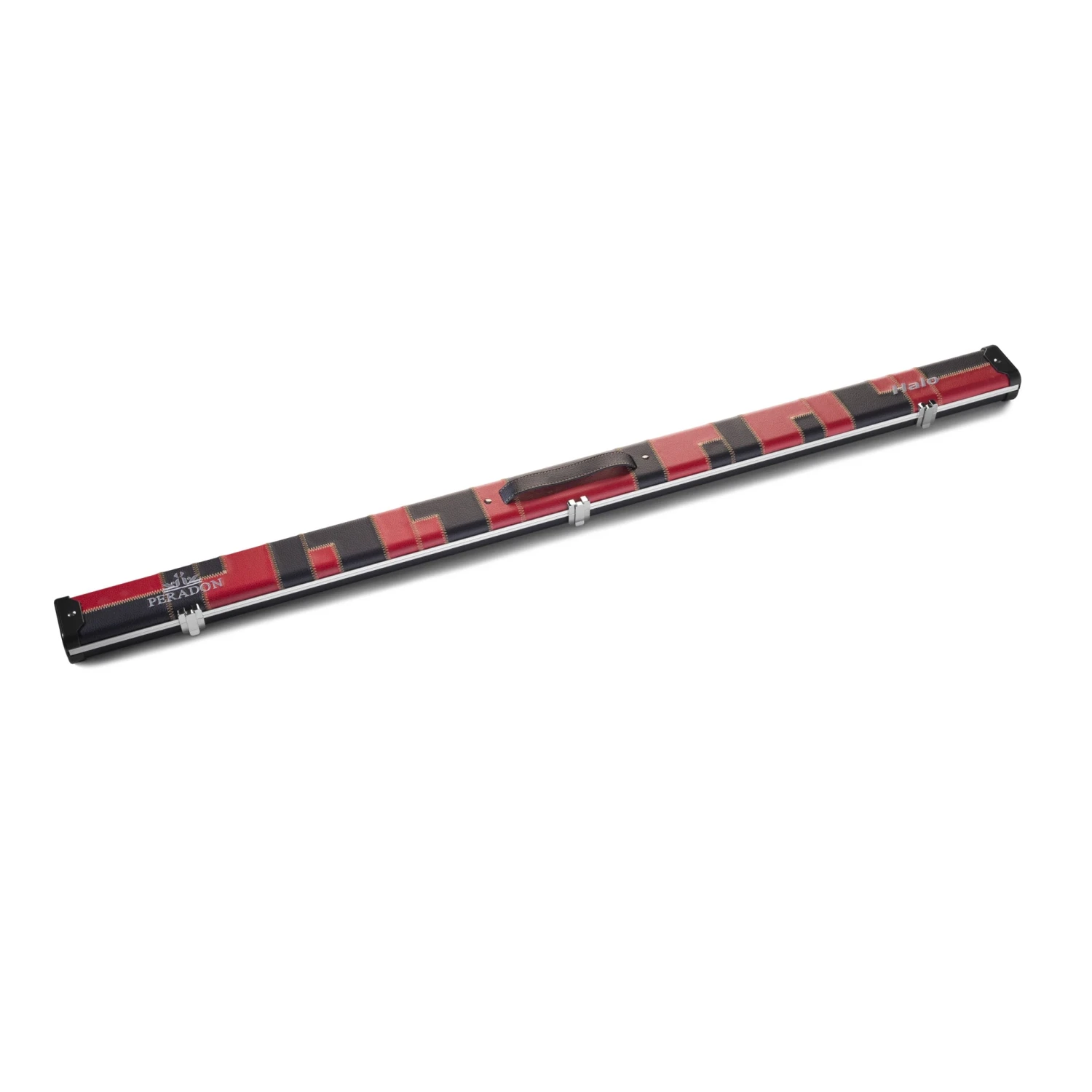 Peradon Peradon Halo Black Red Patchwork ¾ Snooker Cue Case 3 Peradon Peradon Halo Black Red Patchwork ¾ Snooker Cue Case - Image 3