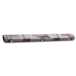 Peradon Peradon Leather Burgundy Grey Block Style Snooker Cue Case For 3/4 Jointed Cues
