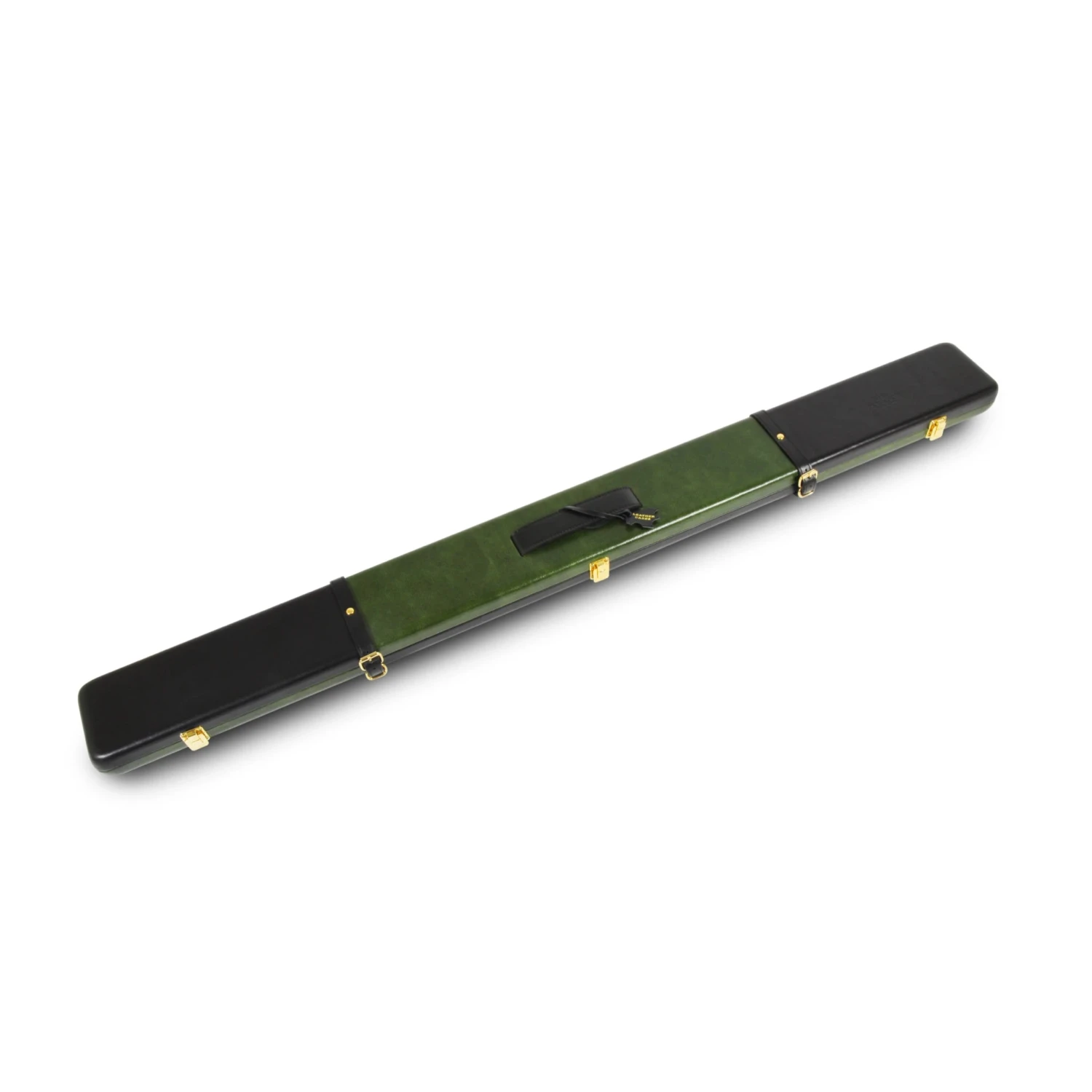 Peradon Peradon Black Green Leather Snooker Cue Case For 3/4 Jointed Cues 2 Peradon Peradon Black Green Leather Snooker Cue Case For 3/4 Jointed Cues - Image 2
