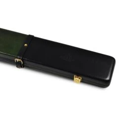 Peradon Peradon Black Green Leather Snooker Cue Case For 3/4 Jointed Cues