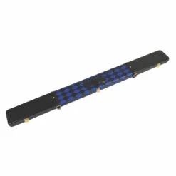Peradon Peradon Leather Black Royal Blue Small Diamonds Snooker Cue Case For 3/4 Jointed Cues