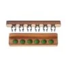 Peradon Peradon UK Made Mahogany Coloured Cue Rack With Nylon Cue Clips