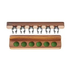 Peradon Peradon UK Made Mahogany Coloured Cue Rack With Nylon Cue Clips