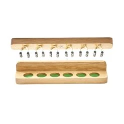 Peradon Peradon UK Made Oak Cue Rack With Brassed Clips