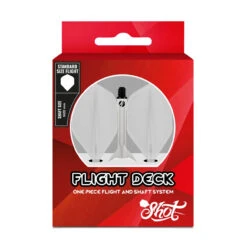 Shot Shot Flight Deck - One Piece Dart Flight And Shaft System Clear -SNOOKER - POOL Store SF5441 Flight Deck Clear Pack