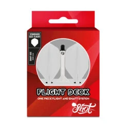 Shot Shot Flight Deck - One Piece Dart Flight And Shaft System White 7 Shot Shot Flight Deck - One Piece Dart Flight And Shaft System White -SNOOKER - POOL Store SF5442 Flight Deck White Pack