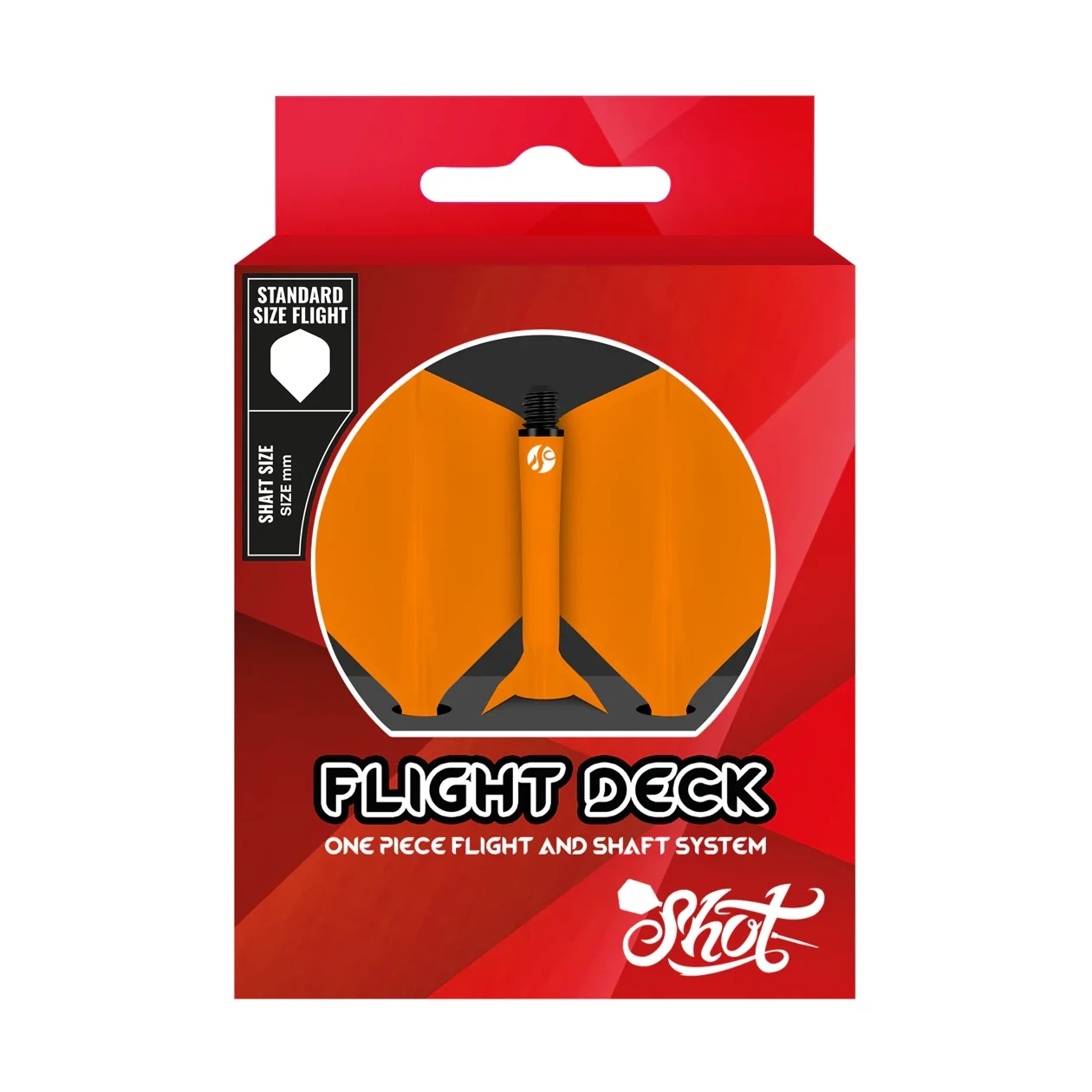 Shot Shot Flight Deck - One Piece Dart Flight And Shaft System Orange 3 Shot Shot Flight Deck - One Piece Dart Flight And Shaft System Orange - Image 3