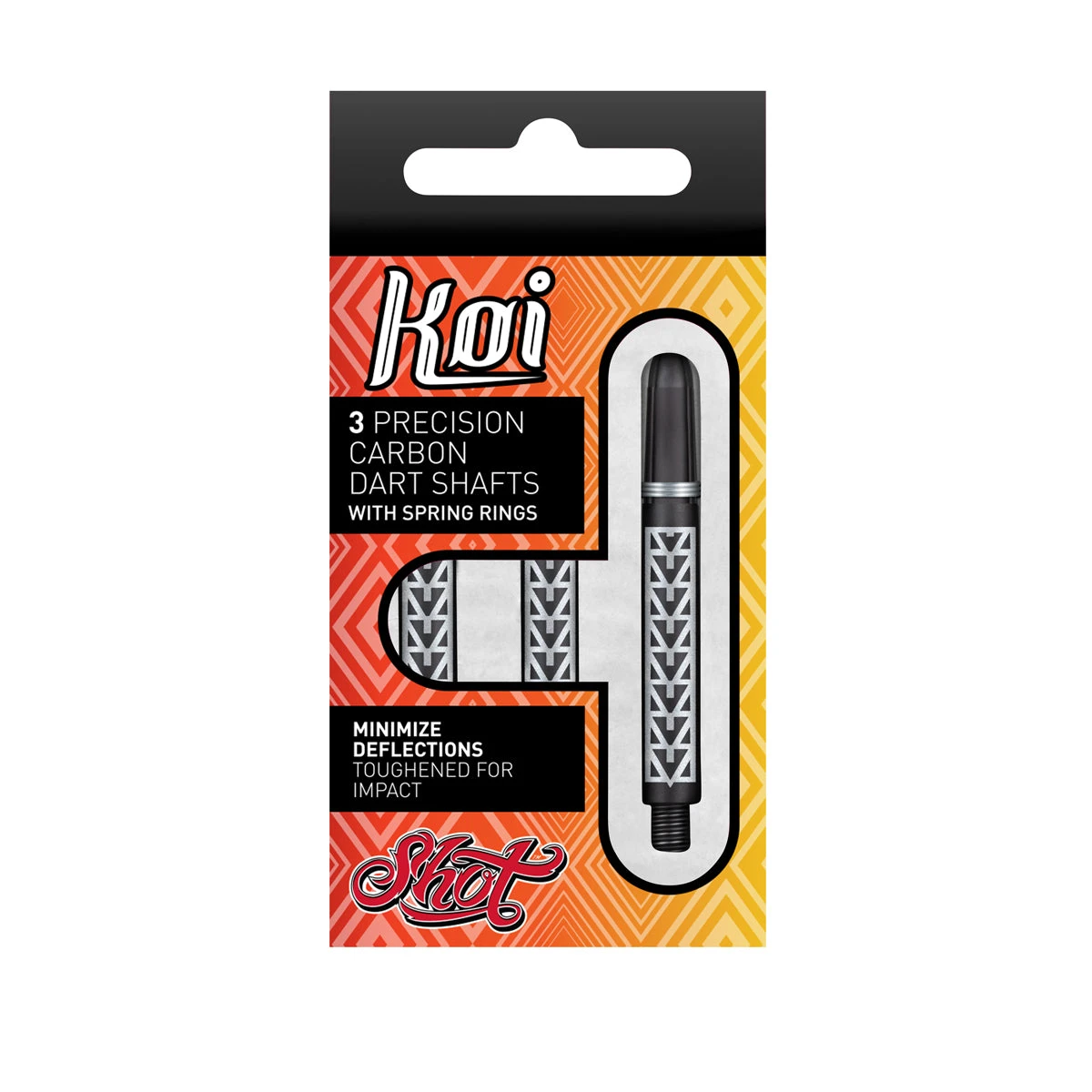 Shot Shot Koi Carbon Dart Shafts - Pakati White 2 Shot Shot Koi Carbon Dart Shafts - Pakati White - Image 2