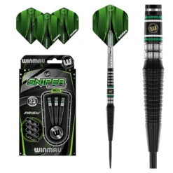 Winmau Winmau Sniper Black 90% Tungsten Steel Tip Darts 23g 8 Winmau Winmau Sniper Black 90% Tungsten Steel Tip Darts 23g -SNOOKER - POOL Store Sniper Black 23g 3