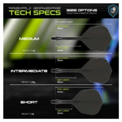 Winmau Winmau Fusion Integrated Flight & Shaft #6 - Black -SNOOKER - POOL Store WinmauFusion6WeightBlack