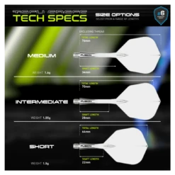 Winmau Winmau Fusion Integrated Flight & Shaft #6 - Clear -SNOOKER - POOL Store WinmauFusion6sizeclear