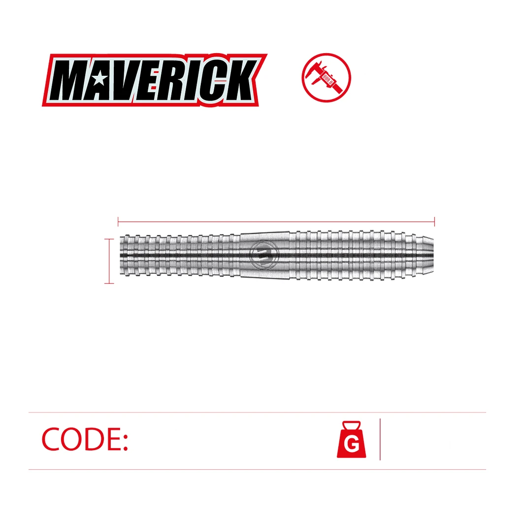 Winmau Winmau Maverick 80% Tungsten 24g Darts 3 Winmau Winmau Maverick 80% Tungsten 24g Darts - Image 3