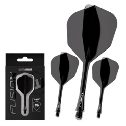 Winmau Winmau Fusion Integrated Flight & Shaft #6 - Black -SNOOKER - POOL Store Winmau Fusion 6 box black