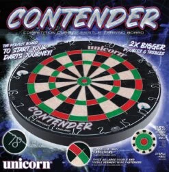 Unicorn Unicorn Contender Dartboard -SNOOKER - POOL Store contenderdartboard carton web 2022