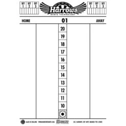 Harrows Harrows Dry Wipe Darts Scoreboard With 4 Spare Pens