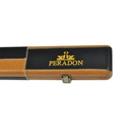 Peradon Peradon Leather Look Black Brown Patchwork ¾ Cue Case 6 Peradon Peradon Leather Look Black Brown Patchwork ¾ Cue Case -SNOOKER - POOL Store s2681 End Closed