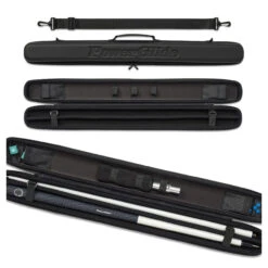 Powerglide PowerGlide Svartur 2 Piece Snooker Cue Case -SNOOKER - POOL Store svartur black case composite